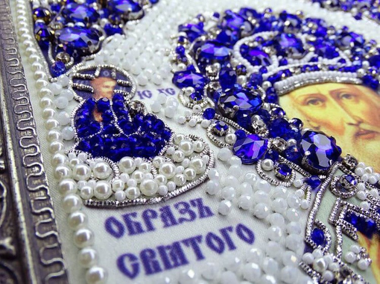 Набор вышивки хрустальными камнями «Николай» (синий) — картинка 8