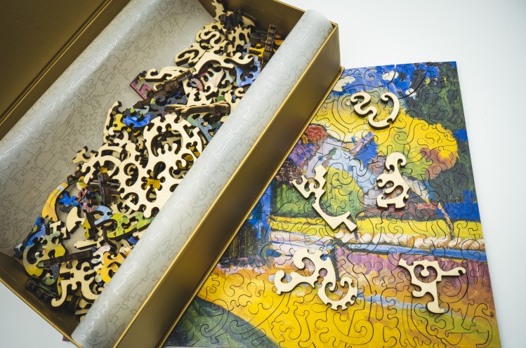 Деревянные пазлы DAVICI «Вид Мурнау» В.В.Кандинского — картинка 5