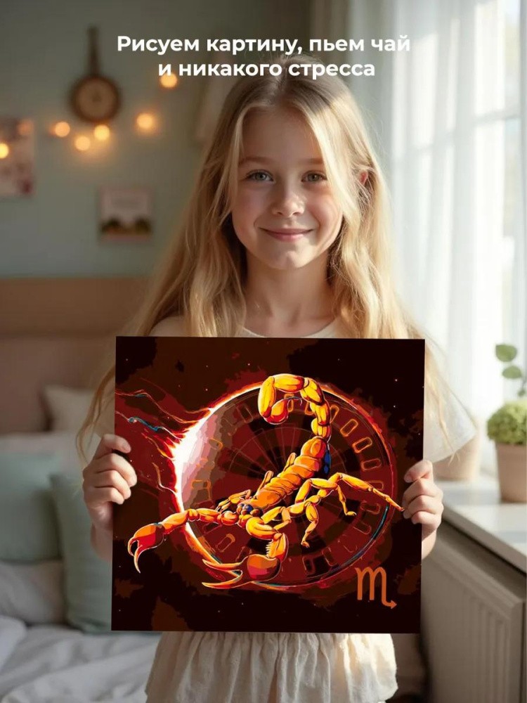 Картина по номерам «Знаки зодиака. Скорпион» — картинка 7