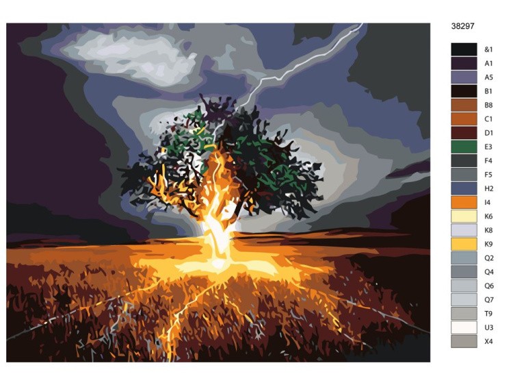 Картина по номерам «Молния» — картинка 2