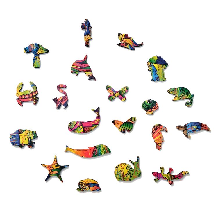 Деревянный пазл Wood Trick «Красочный Хамелеон» — картинка 10