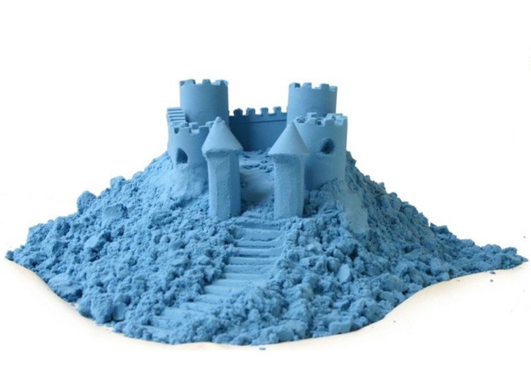 Космический пластичный песок Голубой 1 кг — картинка 5