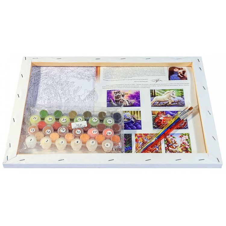 Картина по номерам «Кот на вишневом дереве» — картинка 3