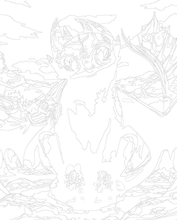 Картина по номерам «Как приручить дракона: Беззубик 40х50» — картинка 3