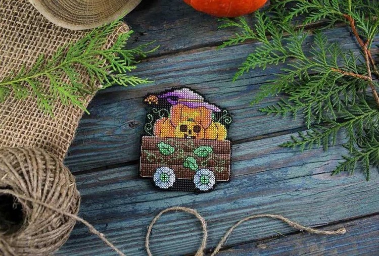 Набор для вышивания «Тыквенный вагон» — картинка 5