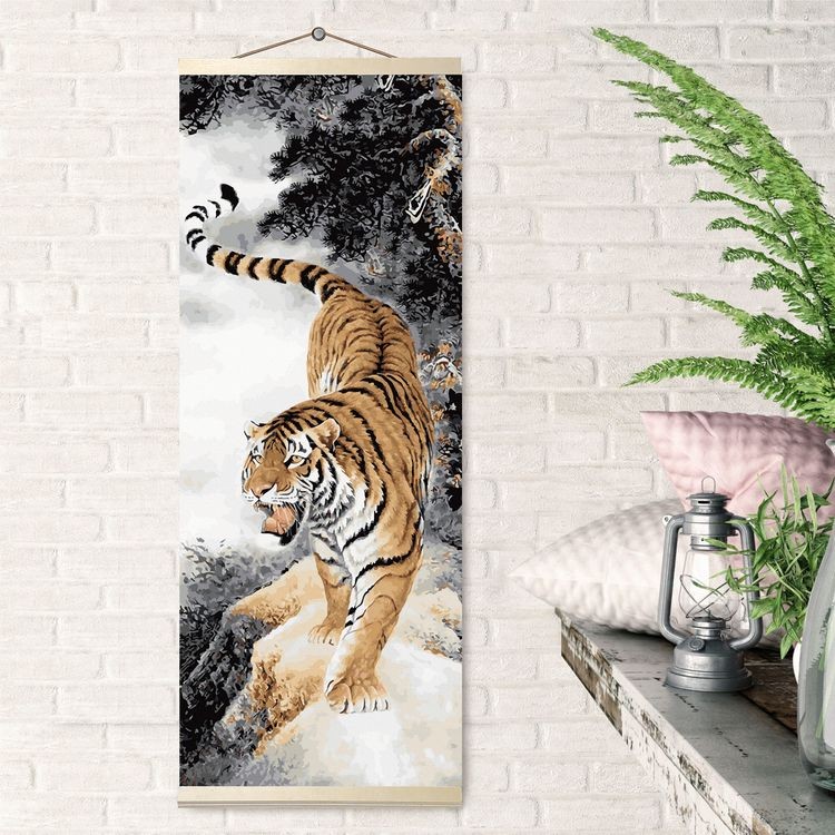 Картина по номерам «Панно. Амурский тигр»