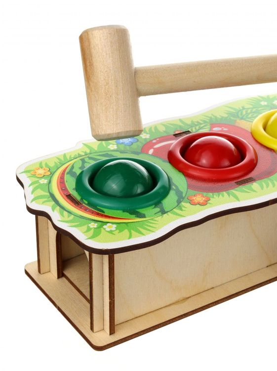 Стучалка цветная «Фрукты», 3 отверстия — картинка 6