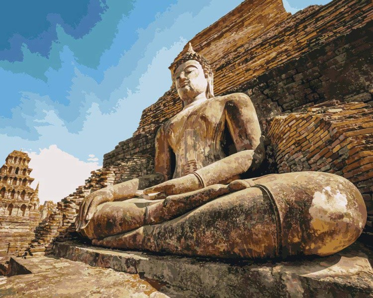 Картина по номерам «Статуя Будды»