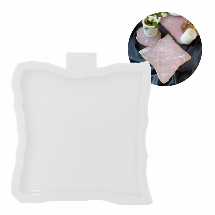 Глянцевый силиконовый молд Срез камня квадрат (white), Art Resin LAB — картинка 2