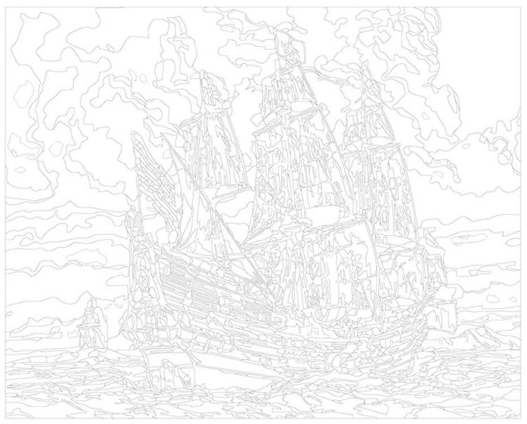 Картина по номерам «Парусник в открытом море» — картинка 3