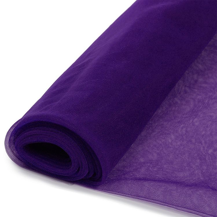 Еврофатин мягкий матовый Hayal Tulle, 5 м, ширина 300 см, 100% полиэстер, цвет: фиолетовый, Hayal — картинка 4