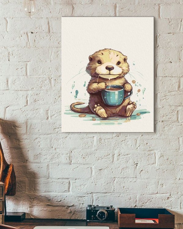 Картина по номерам «Выдра с добрым утром» — картинка 3