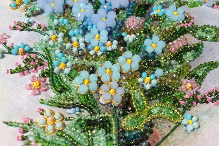 Вышивка Образа в каменьях «Незабудки» — картинка 3