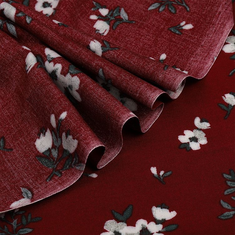 Ткань Штапель с рисунком, 5 м, ширина 145 см, 110 г/м2, цвет: с2 красный, TBY — картинка 4