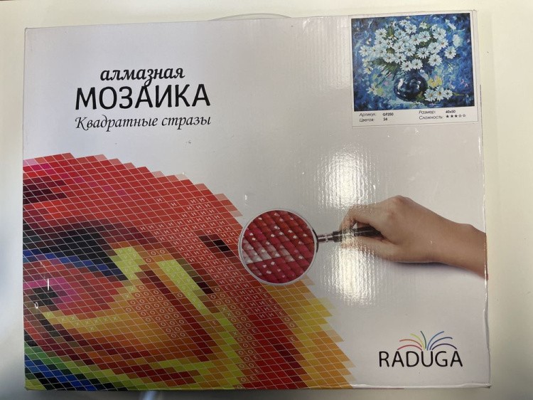 УЦЕНКА. Алмазная вышивка «Ромашки» (порвана коробка) — картинка 2