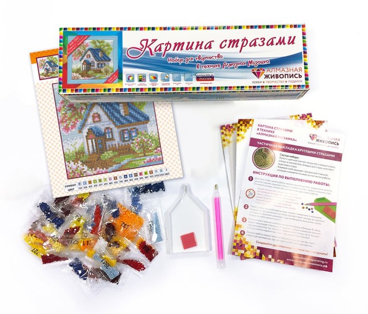 Алмазная вышивка «Весенний домик» — картинка 3