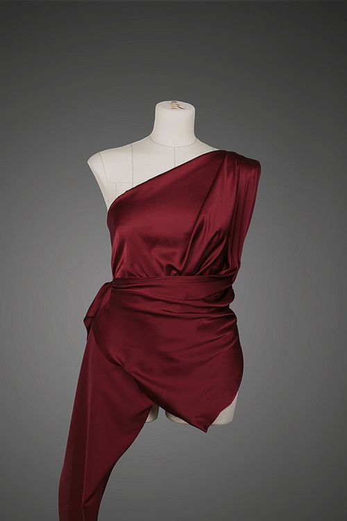 Ткань шелк Армани, 5 м x 150 см, 90 г/м², цвет: вишневый, TBY — картинка 5