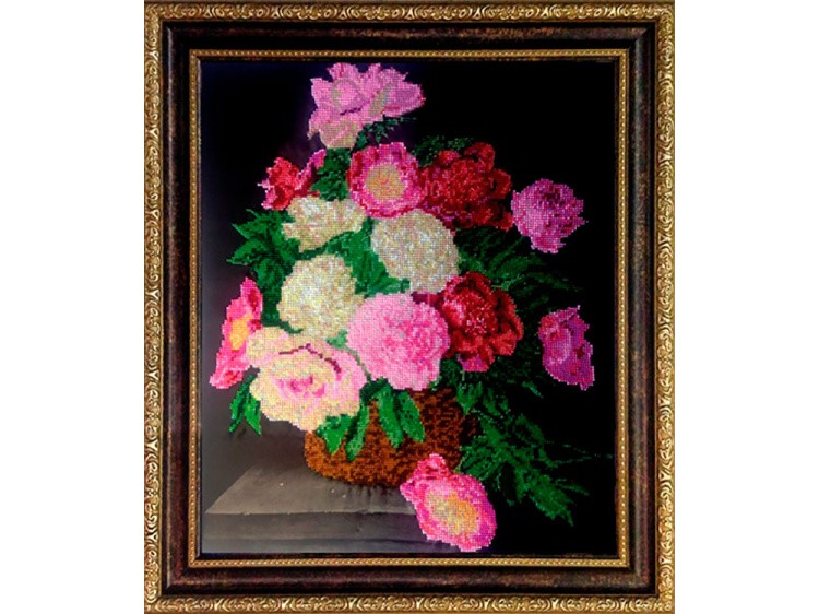 Набор вышивки бисером «Пионы» — картинка 2