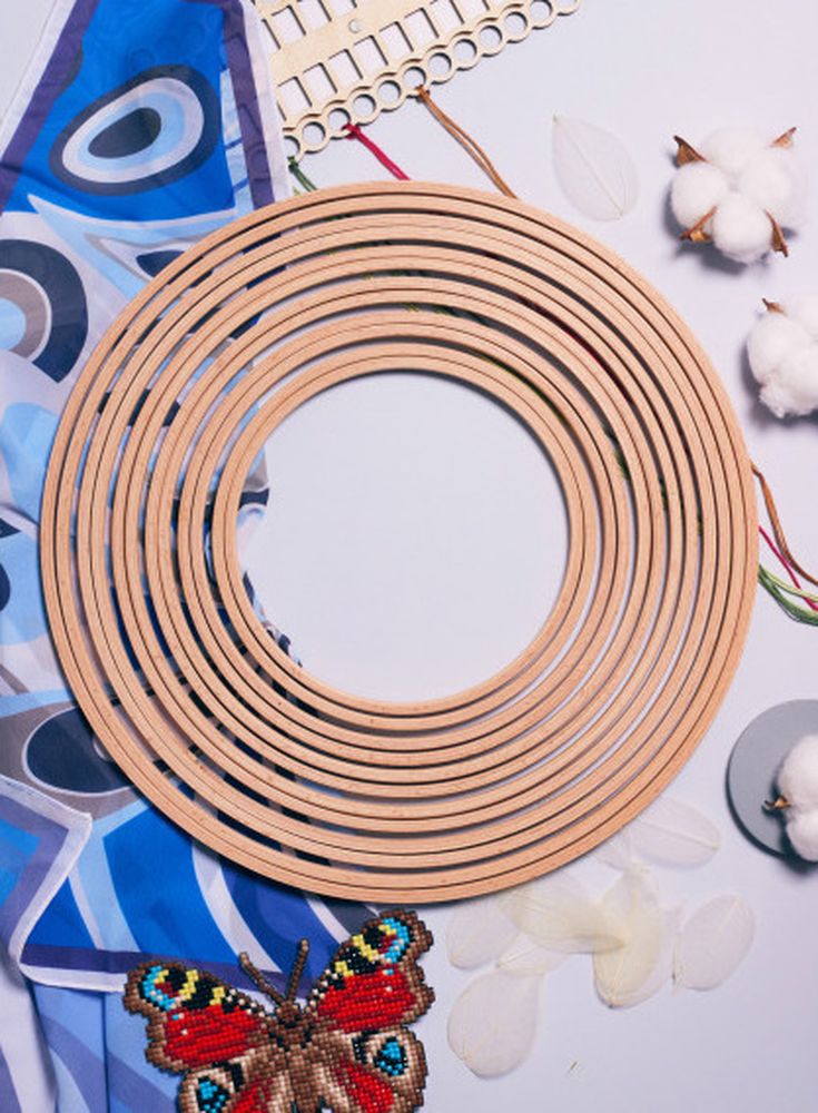 Пяльцы деревянные без винта, диаметр 16 см, h=8 — картинка 2