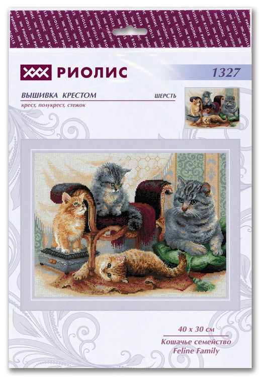 Набор для вышивания «Кошачье семейство» — картинка 5