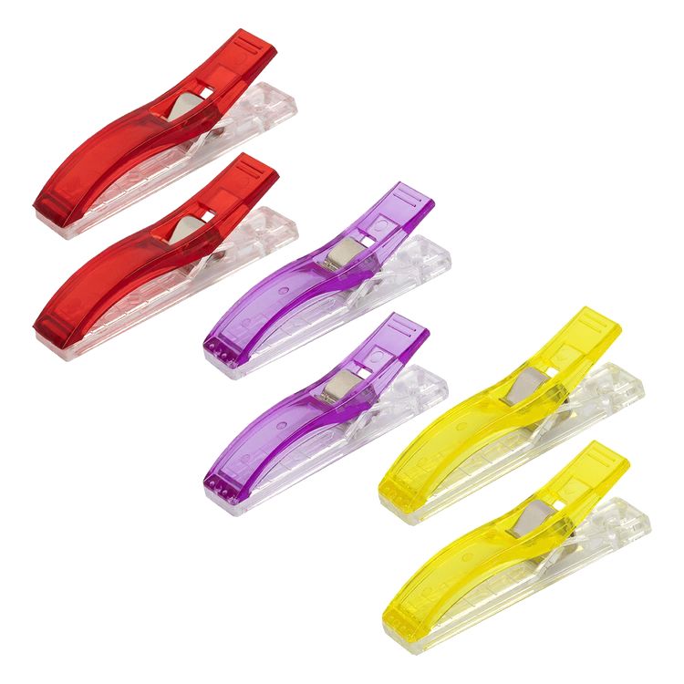 Клипсы для фиксации, пластик, металл, 5,5 см, 6 шт., в блистере, Gamma — картинка 2