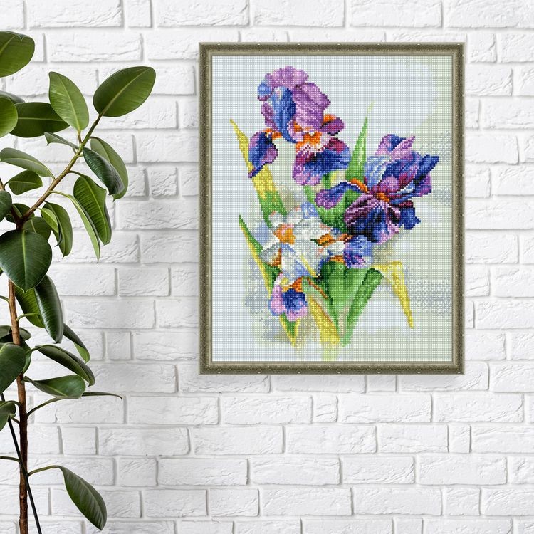 Алмазная вышивка «Ирисы» — картинка 5