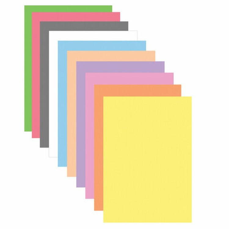 Фоамиран «Ярко-пастельные цвета», 21x29,7 см, цвет: ассорти (10 шт.)