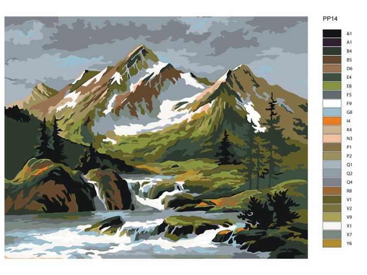 Картина по номерам «Горный пейзаж» — картинка 2