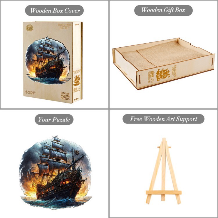 Деревянные пазлы «Пиратский корабль L», Woodbests — картинка 4