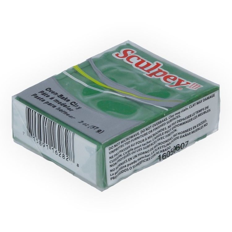 Полимерная глина Sculpey III, цвет: 1628 темно-зеленый, 42 г — картинка 2