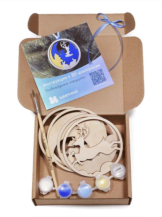 3D пазл-раскраска «Сказочный олень» — картинка 3