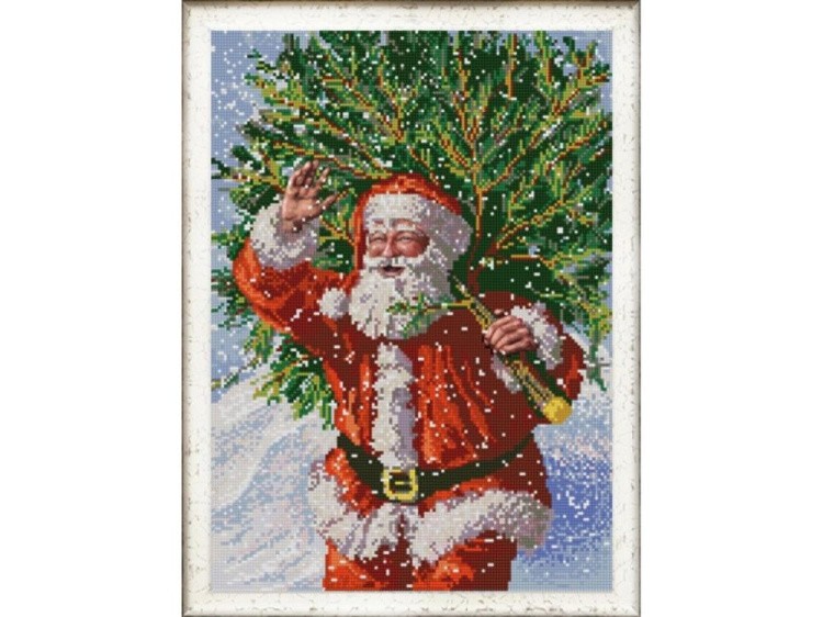 Рисунок на ткани «Санта»