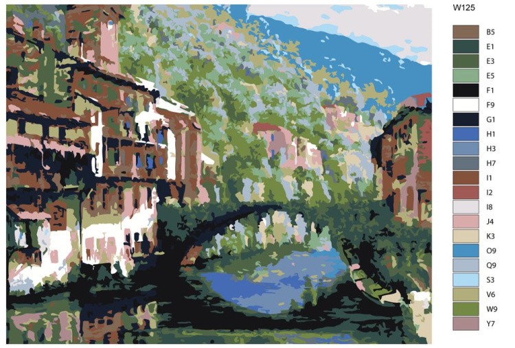 Картина по номерам «Древний мост через Нив» — картинка 2