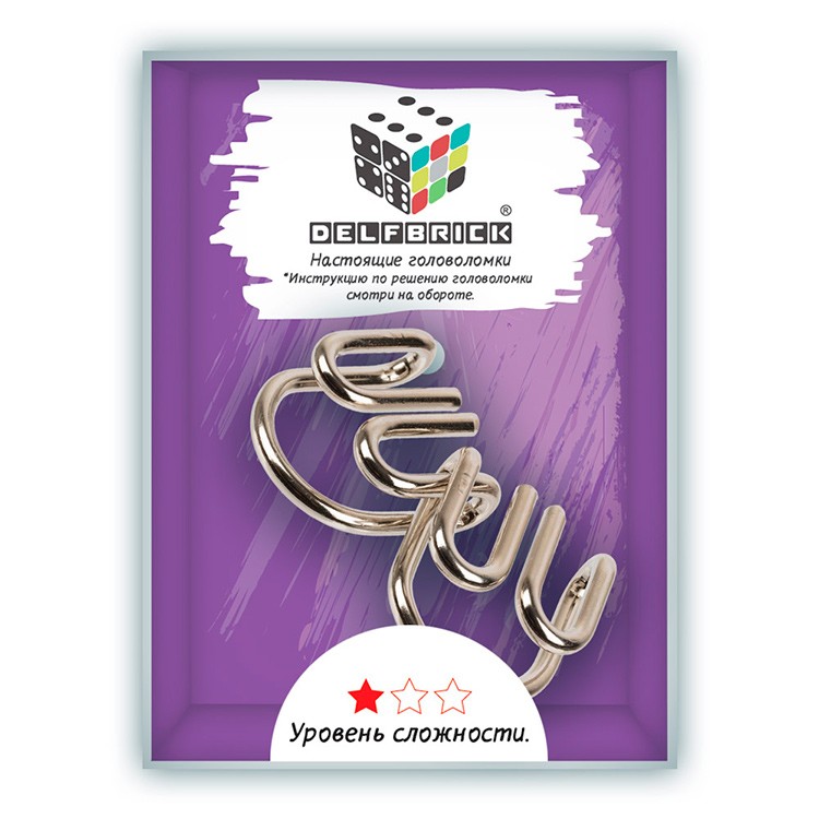 Головоломка металлическая М-узел, DELFBRICK — картинка 2