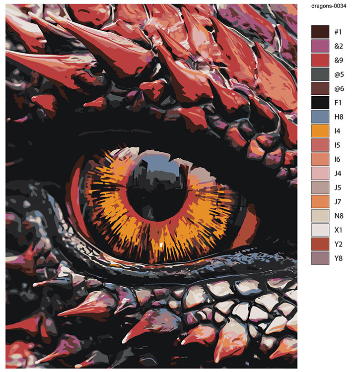 Картина по номерам «Глаз красного дракона» — картинка 2