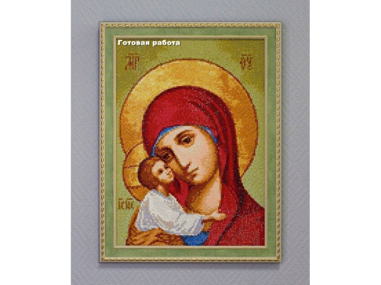 Алмазная вышивка «Икона Владимирская Богородица» — картинка 2