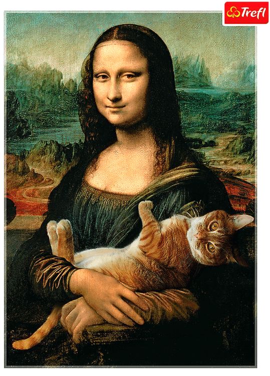 Пазлы «Мона Лиза с котом»