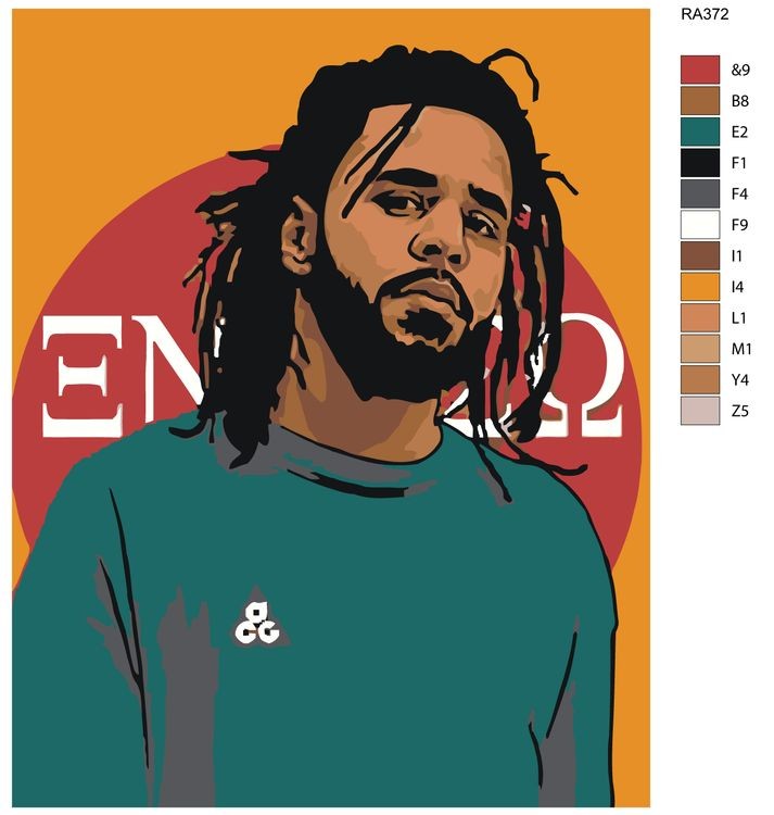 Картина по номерам «j cole» — картинка 2