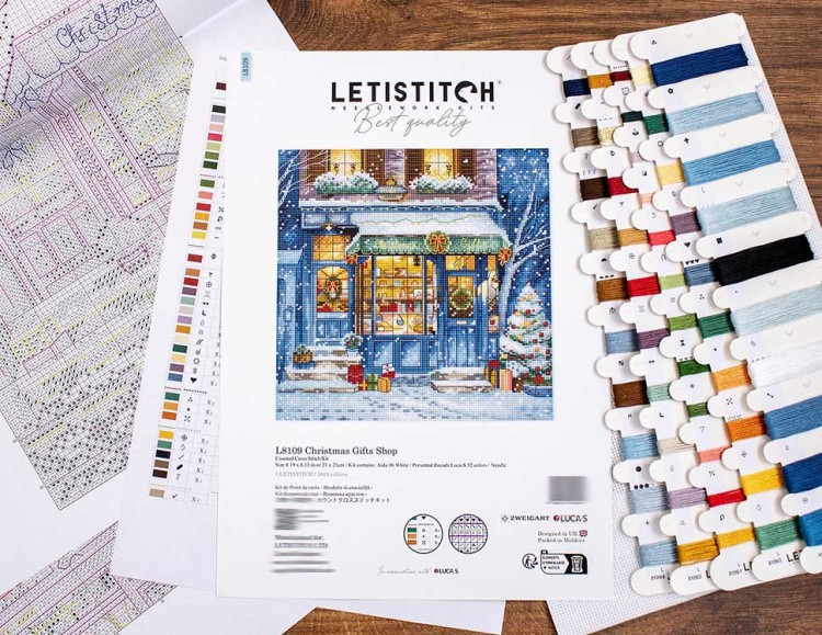 Набор для вышивания «Christmas Gifts Shop (Магазин рождественских подарков)» — картинка 2