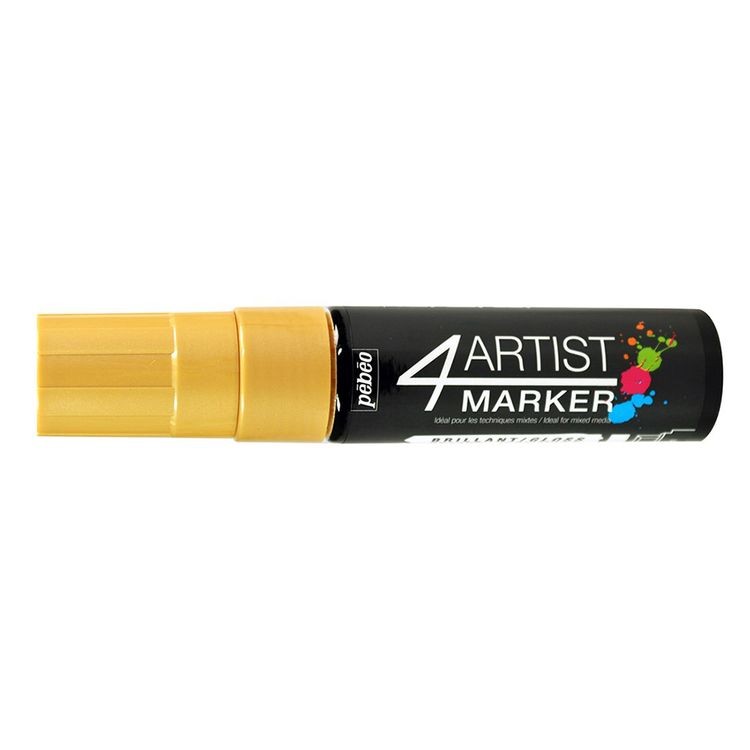 Маркер художественный 4Artist Marker на масляной основе, 15 мм, перо плоское, под серебро, PEBEO