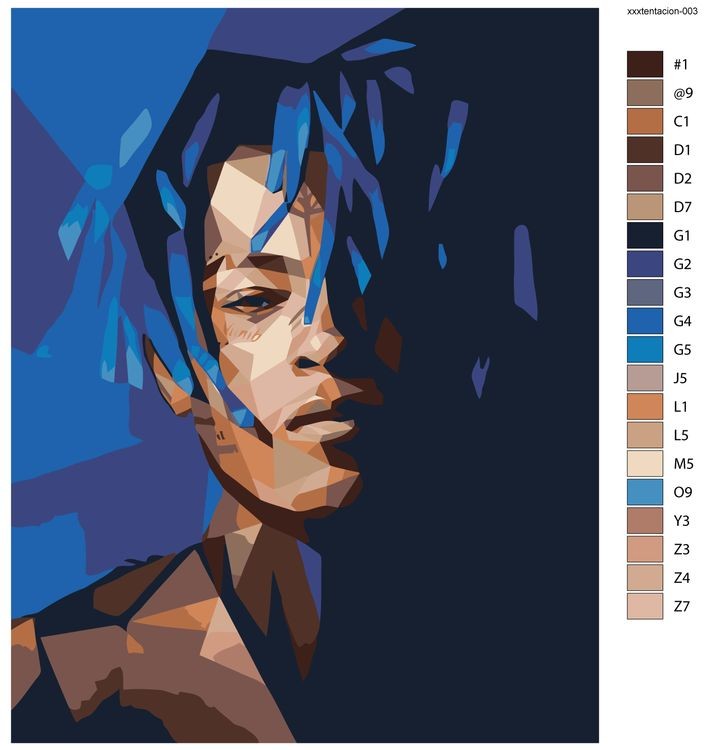 Картина по номерам «XXXTENTACION 3» — картинка 2