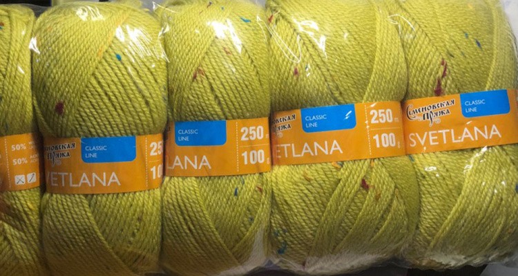 Пряжа Семеновская Svetlana (4424), липа-радуга 5 шт. по 100 г — картинка 3