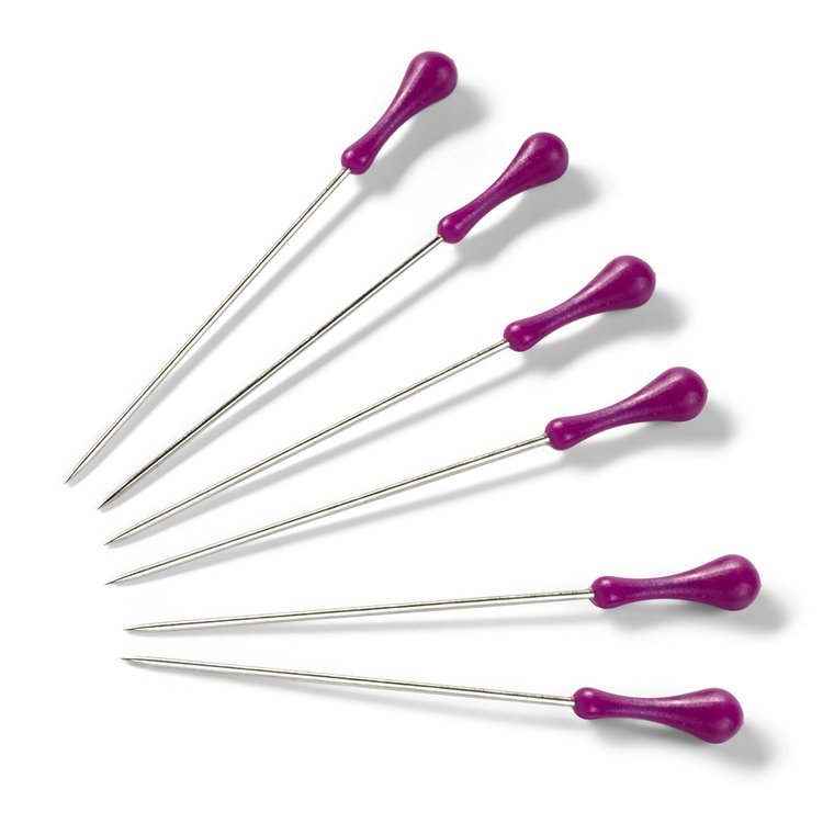 Иглы для закалывания с грушевидными головками, сталь, 10 г, 38 мм, PRYM — картинка 2