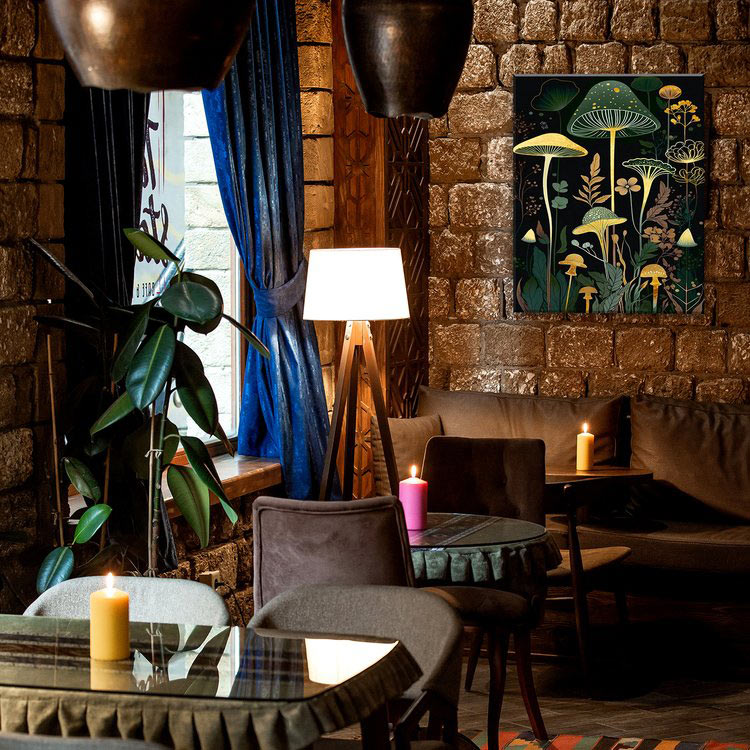 Картина по номерам с поталью «Черный холст Магический лес» — картинка 7