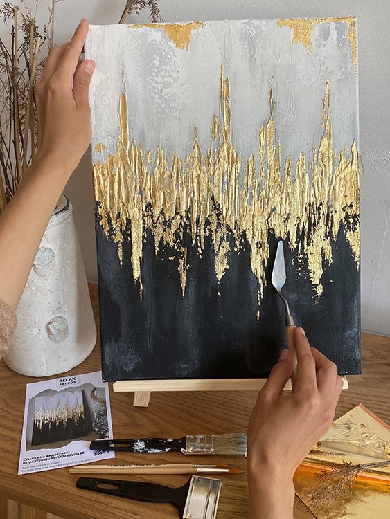 Набор для рисования с поталью и текстурной пастой «Инь Янь» — картинка 4