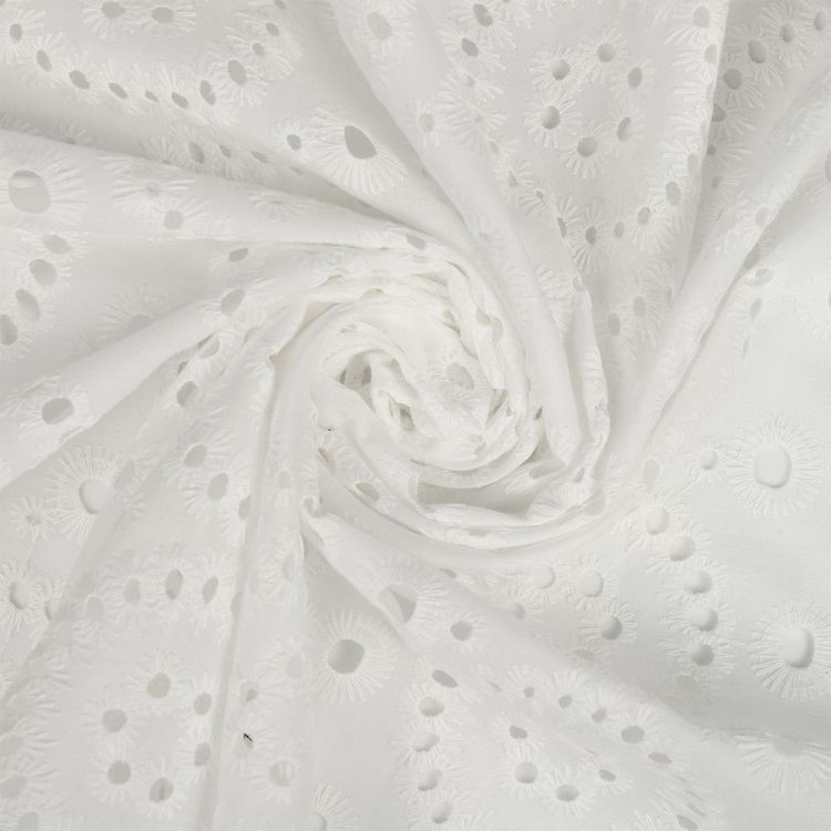 Ткань шитье, 10 м x 150 см, 100 г/м², цвет: белый, TBY
