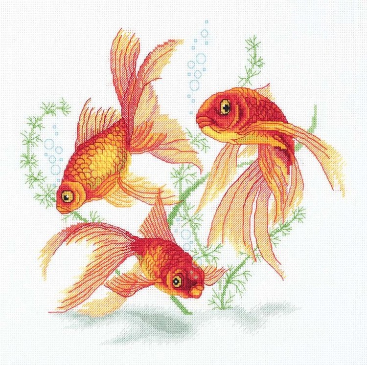 Набор для вышивания «Золотые рыбки»