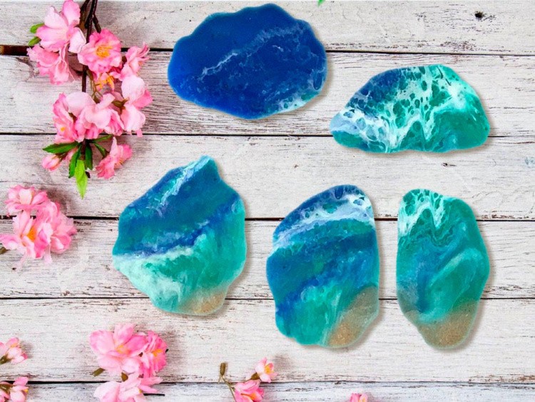 Силиконовый молд жеода, 5 шт. — картинка 4