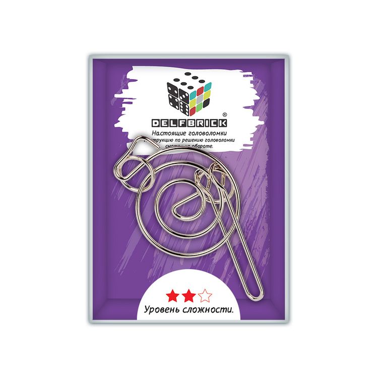 Головоломка металлическая Спираль, 4 элемента — картинка 2