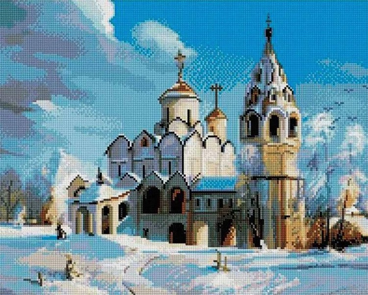 Алмазная вышивка «Суздаль. Покровский собор»